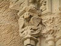 Avignonet-Lauragais, Eglise Notre-Dame des Miracles, Porche, detail (3)